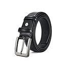 Men's Belt,WLEAD Genuine Leather 1 3/8" Causal Dress Jean Suits Belt with Classic Single Prong Buckle, Gifts for Men