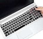 Saco Silicone Skin Keyboard Cover Compatible for HP 15 Thin & Light 15.6-inches FHD Laptop Laptop (15s-gr0010au) - Black