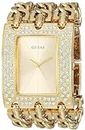 GUESS Women's Stainless Steel Quartz Watch with Stainless-Steel Strap, Gold, 46 (Model: U1275L2), Gold-Tone, Quartz Watch