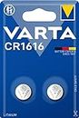 VARTA Batterien Knopfzellen CR1616, 2 Stück, Lithium Coin, 3V, kindersichere Verpackung, für elektronische Kleingeräte - Autoschlüssel, Fernbedienungen, Waagen
