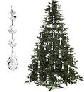 Christmas Ornaments Tree Decorations - Acrylic Crystal Ball Drops Clear Teardrop Chandelier Pendants Beads Suncatchers Party Decor (Pack of 30)