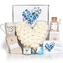 Sympathy Gift Baskets, Condolences Gifts for Bereavement Grief - Sorry for Your Loss of Loved One/Mom/Dad/Husband, Thinking of You Box, Grieving Care Package for Women Men Friends(Ivory Pillow)