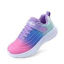 DREAM PAIRS Girls Running Shoes Athletic Lightweight Tennis Shoes Kids Sneakers for Little/Big Kids Pink/Blue/Green Size 4 Big Kid SDRS2411K