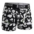 2UNDR Swing Shift 3" Boxer Trunk Underwear, Pandas, L