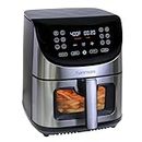 Kenmore 8 Qt Air Fryer, Family Size, 1700W, 12 Preset Cooking Functions, Digital Touch Screen, Programmable Temperature & Timer, Viewing Window, Roast Bake Broil Dehydrate Reheat, Stainless Steel