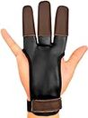 KESHES Archery Glove Finger Tab Accessories - Leather Gloves for Recurve & Compound Bow - Three Finger Guard for Men Women & Youth (Large)