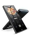 32GB Reproductor MP3 Bluetooth 5.0,2.4" Digital Portátil Reproductor de música con Radio FM, Altavoz HD, Cable AUX, grabadora de Voz,admite hasta 128 GB, Negro