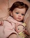 MOKSHIV Reborn Baby Dolls Girl - 22 Inch Lifelike Newborn Baby Dolls Silicone Weighted Body Gift for Kids Age 3+