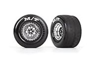 Traxxas 9475R Tires & Wheels (Weld Chrome w/ Black Wheels/Inserts), Rear (2)