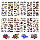 12 Sheets Car Transport Digger Stickers,Car Trucks Airplane Theme Kids Stickers Teacher Reward Stickers DIY Decor Decal,3D Puffy Stickers for Kids DIY Scrapbook Craft Activities Party Bag Fillers