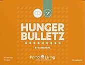 Hunger Bulletz - Weight Loss Capsules with Glucomannan by Primal Living, 60 Vegan Capsules - 30 Servings Over 10 Day Course. Individually Vacuum Sealed in A Pharmaceutical Quality Blister Pack