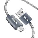 AGARO USB-A to Type C Cable, Unbreakable Braided Cable, 3A Fast Charging, Compatible with All Type C Devices Including Smartphones, Tablets etc, PD Technology, 1 M (3.2Ft), 480 Mbps Data Transmission