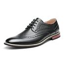Bruno HOMME MODA ITALY PRINCE Men s Classic Modern Oxford Wingtip Lace Dress Shoes PRINCE-3-BLACK 10.5 D(M) US