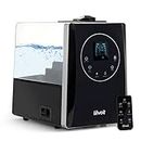 LEVOIT Humidifiers for Large Room Bedroom (6L), Warm and Cool Mist Ultrasonic Air Vaporizer for Home Whole House Babies, Customized Humidity, Remote Control, Whisper-Quiet (Black)