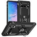 for Samsung Galaxy S10 Case, Galaxy S10 Case, [Military Grade 16ft. Drop Tested] Ring Shockproof Protective Phone Case for Samsung Galaxy S10,Black