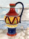 Pier 1 Imports Small Decorative Hand Painted Earthenware Pitcher Jar