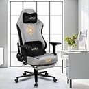 Dr Luxur Gaming Chair for Gaming, Home Office and Study- for Work from Home with Lumbar Support, Aluminium wheelbase, Softweave Breathable Fabric, 4-D Armrest with Recliner and Multi Lock