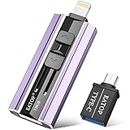 EATOP USB3.0 Flash Drive 128GB Phone Memory Stick Storage for Photos and Videos, External Memory Storage Flash Drive Compatible with iPhone iPad Android and Computers (Light Purple)