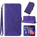 Compatible for iPhone SE 2022 Case,iPhone 8 Wallet Case,iPhone 7 Case,iPhone SE 2020 Case,iPhone 6/6S Case,[Kickstand][Wrist Strap][Card Holder Slots] TPU Protective PU Leather Flip Cover (Purple)