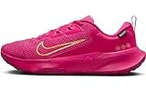 Nike Women's WMNS Juniper Trail 2 GTX Running Shoes, Pink Fierce Pink Metallic Gold Fireberry, 8 US