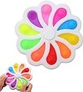 SQUIDSY Big Flower Pop Fidget Toy Spinner Smooth Table Top Spinner Fidget Toy Long Time Rotation Playing Spinner Stress Relieve EDC Toys for Boys Girls (RandomColor)