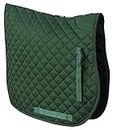 Rhinegold Cotton Quilted Saddle Cloth-COB-Green Tapis de Selle. 0, Vert