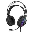 ZEBRONICS Jupiter 3.5mm Premium Gaming Over Ear Headphone with 50mm Neodymium Drivers, Extra Soft Ear Cushion,Suspension Headband, Braided Cable,Volume Controller, Multicolor Lights, Pop Filter
