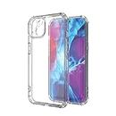 Amazon Brand - Solimo TPU Transparent Mobile Soft & Flexible Shockproof Back Cover with Cushioned Edges for iPhone 13- Clear