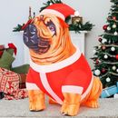 Inflables navideños de 4 pies de altura para perros decoraciones al aire libre Navidad Blow Up Pug