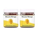 Goosebumps Masala Mango | Dried Mango | Dehydrated Fruit | Chatpata Mango Healthy Snack for kids and adults | (150g x 2 Packs), 300 gms