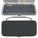 Geekria K380 Wireless Keyboard Case, Hard Shell Travel Carrying Bag for Small Compact Tenkeyless Wireless Portable Keyboard, Compatible with Logitech K380, Magic Keyboard, OMOTON Ultra-Slim, Black