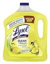 Lysol Multi-Surface Cleaner, Sanitizing and Disinfecting Pour, to Clean and Deodorize, Sparkling Lemon and Sunflower Essence, 90 Fl Oz