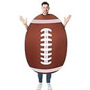 Hollowfly Adult Inflatable Football Costume 4.9-6.2 ft Halloween Football Costumes for Men Women Funny Rugby Blow up Costume for Sports Party