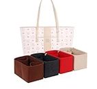 LinerLink Bag Organizer for MCM Medium Anya Shopper Bag(34L x 25.5H x 14D cm)|Handmade Custom Bag Insert|2mm Felt Bag Liner|Women Handbag Shaper (Red, Style C)