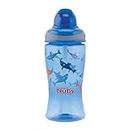 Nuby - Bicchiere Flip-It per bambini con cannuccia - Bottiglia per bere per neonati - Senza BPA - Blu - 360ml - 12+ mesi