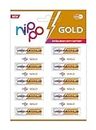 Nippo 3DG Gold AA Battery | 1.5 V | 24 Months Shelf Life | Leakproof | For Toys, Remotes, Clocks, Wireless Mouse - Pack of 10