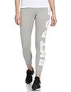 Nike Women's Fitted Polyester Blend Leggings (CZ8535-063_Dk Grey Heather, White_M)