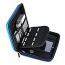 AKWOX Carrying Case Compatible with Nintendo 2DS with 8 Game Holders (Blue)