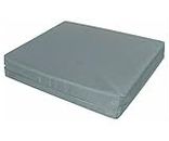Goldstar 4cm Thick Waterproof Seat Pad Garden Rattan Furniture Water Resistant Outdoor Indoor Foam Filled Cushion With Removable Fabric Zipper Cover (Grey, 50 x 50cm / 20" x 20")