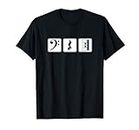 Bass Clef Play Rest Repeat Music Symbols T-Shirt
