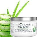 Large 8 oz Container Hawaiian Aloe Vera Face Moisturizer to use Day or Night for Sunburn Relief, Eczema, Anti Wrinkle for Men Women all Skin Types better than Aloe Vera Gel, 100% Pure Aloe Vera Juice