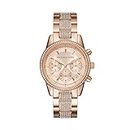 Michael Kors Women Ritz Rose Gold Dial Stainless Steel Chronograph Watch - MK6485 (206685205, Not assigned, Not assigned)