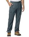 TBMPOY Men's Hiking Pants Quick Dry Lightweight Stretch Wind Outdoor Causal Cargo Work Pants with 5 Pockets(Cold Grey,M)