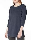 Amazon Essentials Damen Tunika-Sweatshirt aus Fleece mit offenem Ausschnitt, Marineblau Heidekraut, M