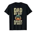 Funny Video Gamer Shirt Dad By Day Gamer By Night T-Shirt