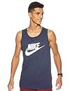 Nike Men's Sportswear Club Icon Futura Tank, Medium Navy