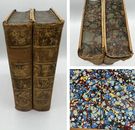 1871 - The History of England, 2 Volumes, calf skin leather binding. 