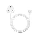 Fugen 3-Pin for Big Power Plug Duck Head Extension Cable for Magsafe 1 & 2 Adapters (Part No. X607-7580) for Apple MacBook Pro, Air, Retina. Color, White