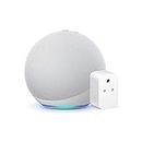 Amazon Echo (4th Gen, White) bundle with Amazon Smart Plug