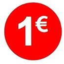 Price Labels 1€ Euro Pack of 1000 Red Round Stickers Pop Up Adhesive Price Stickers Sale Discounts Clearance Offer